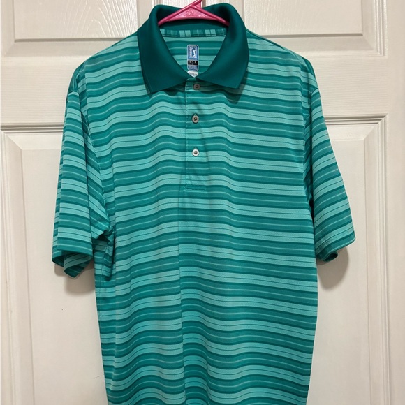 PGA tour men’s short sleeve collared short sleeve collar size large airflux - Picture 2 of 10